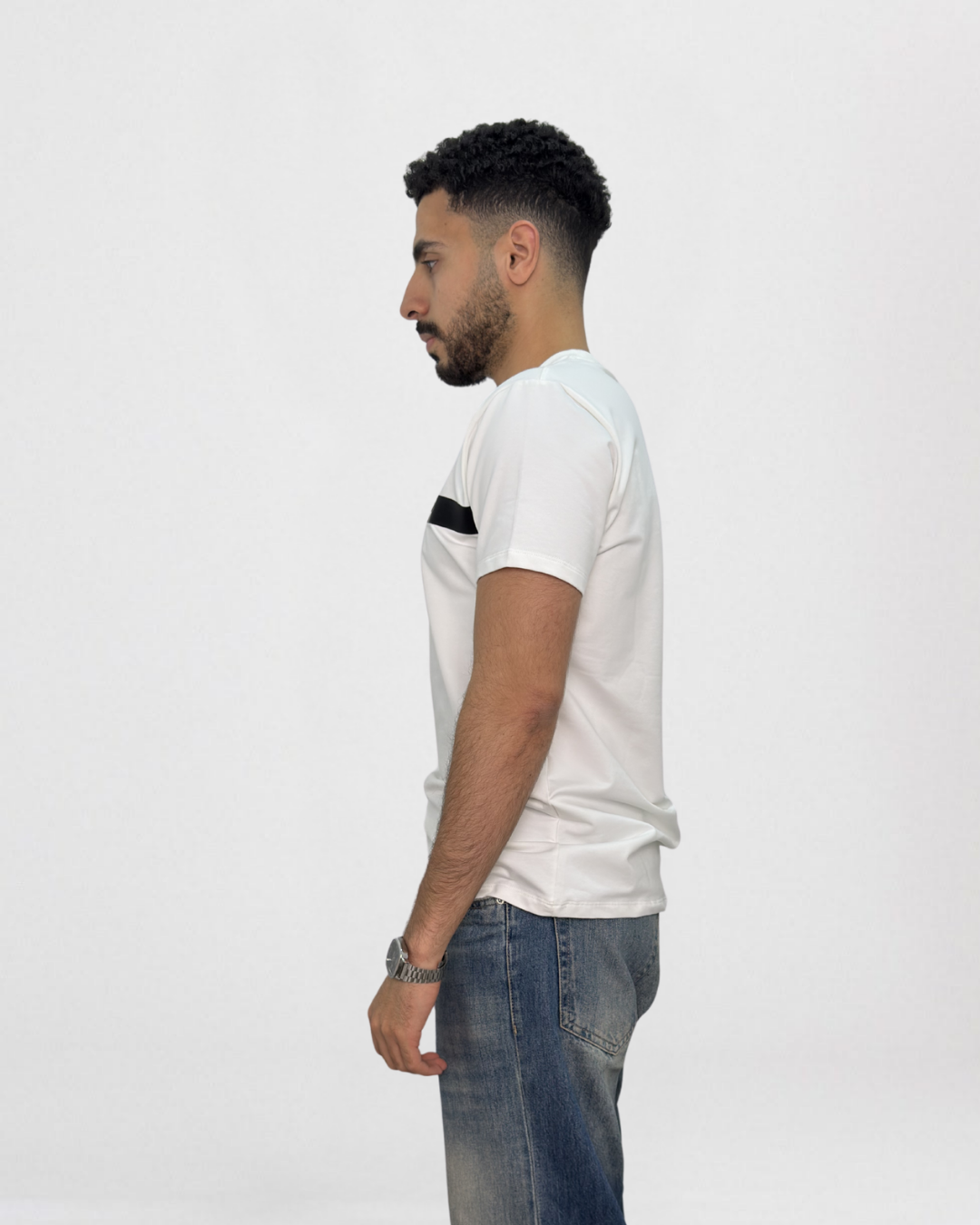 BOSS Logo Stripe Crew Neck T-Shirt