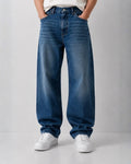 Indigo Rigid Baggy Jeans