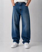 Indigo Rigid Baggy Jeans