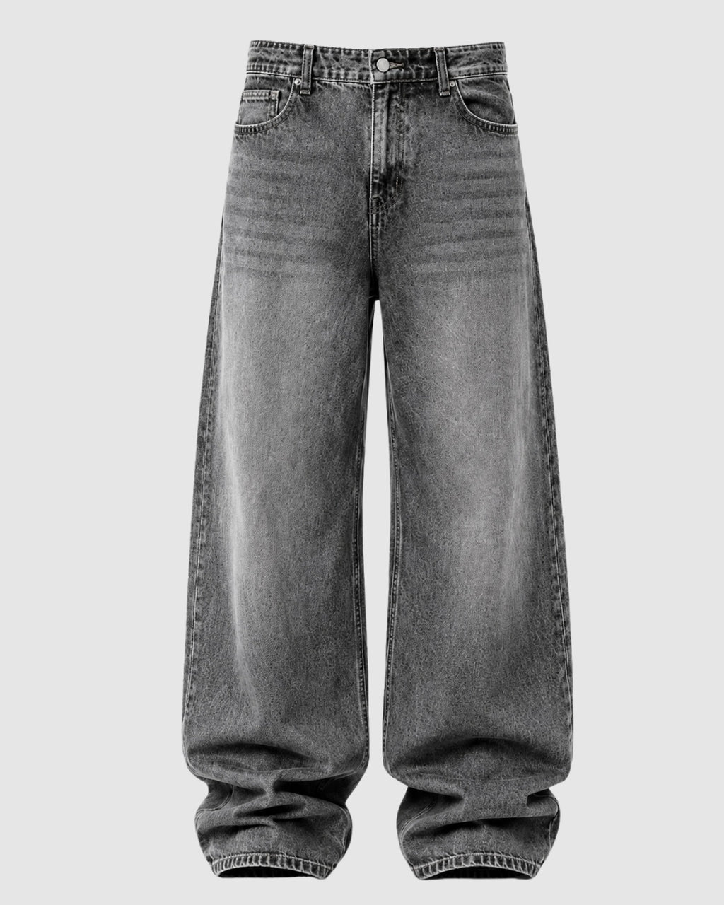 Washed Grey Baggy Jeans