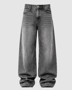 Washed Grey Baggy Jeans