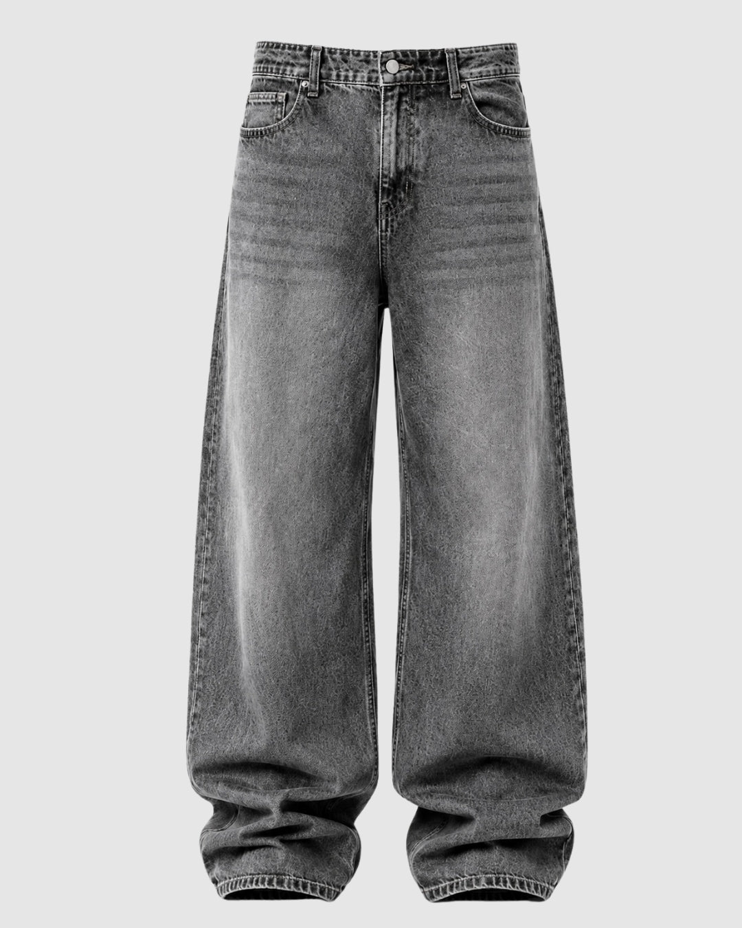 Washed Grey Baggy Jeans