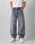 Washed Grey Baggy Jeans