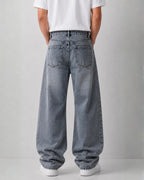 Washed Grey Baggy Jeans