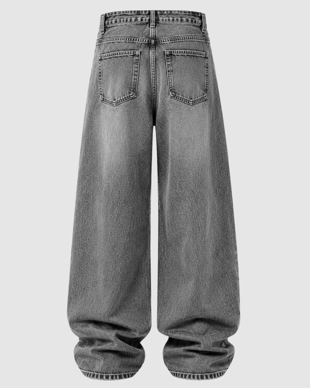 Washed Grey Baggy Jeans