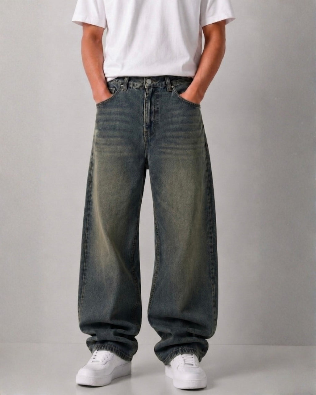 Dirty Tint Baggy Jeans