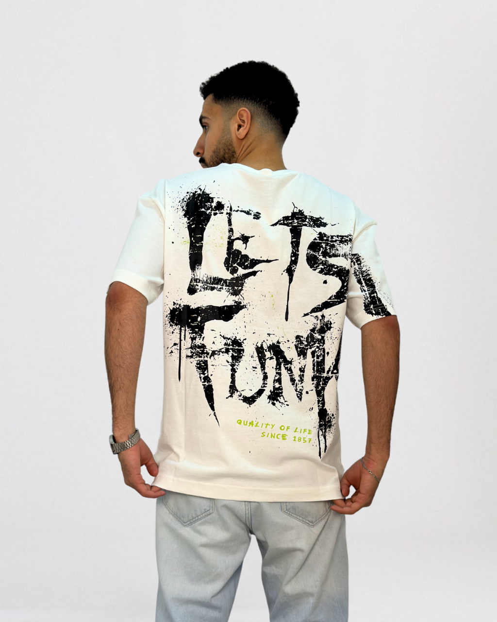 "Lets Funk" Graffiti Graphic T-Shirt