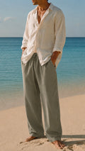 Olive Green Linen Pants