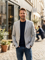 Regular Fit Light Grey Blazer