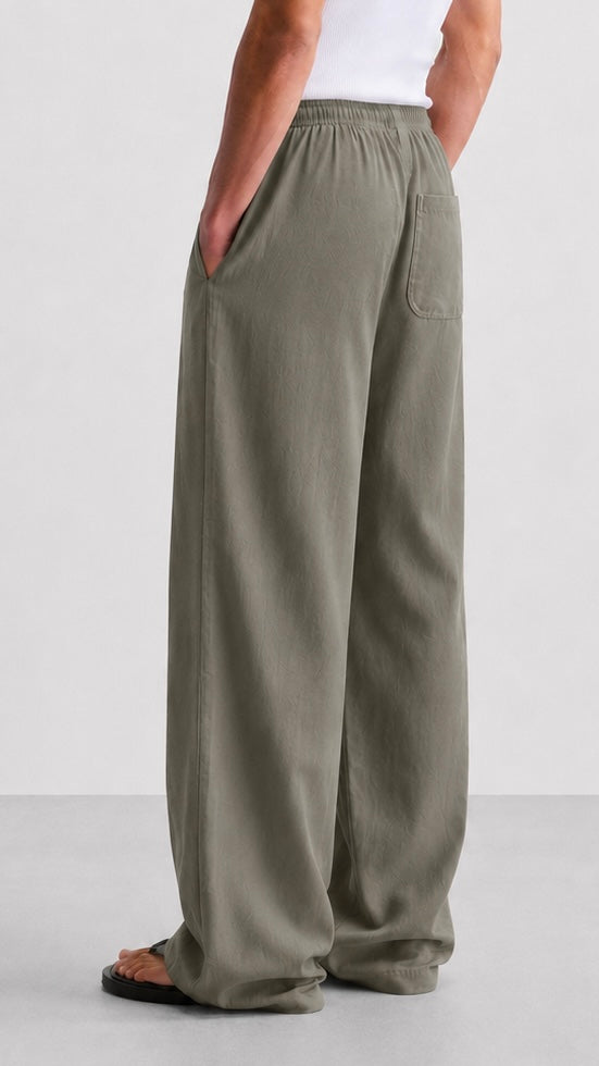 Olive Green Linen Pants