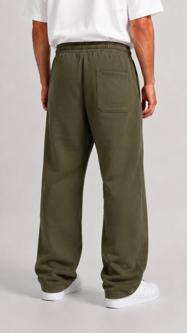 Olive Green Regular Fit Sweatpants