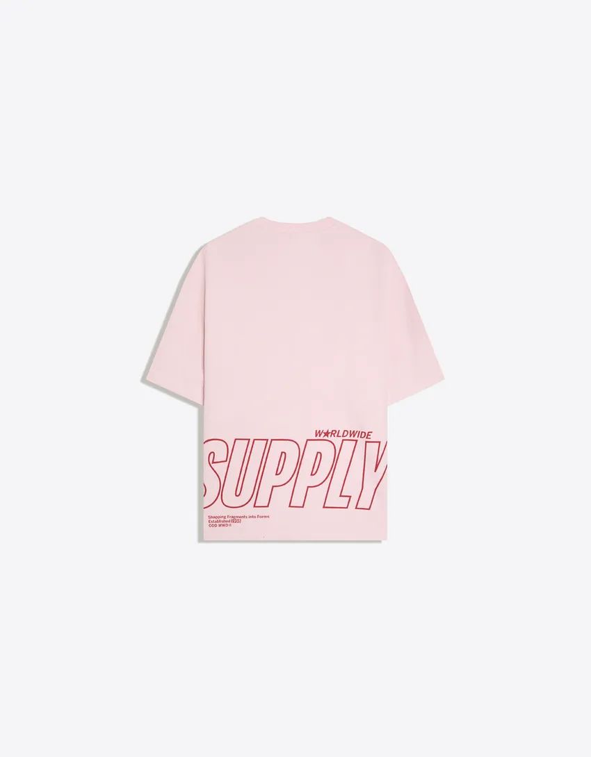 Bershka Relaxed Fleece T-shirt