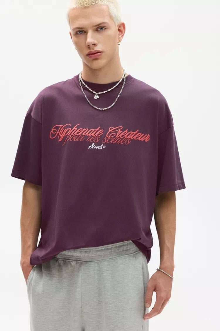 P&B Oversized burgundy Tee