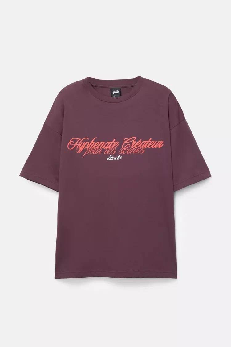 P&B Oversized burgundy Tee